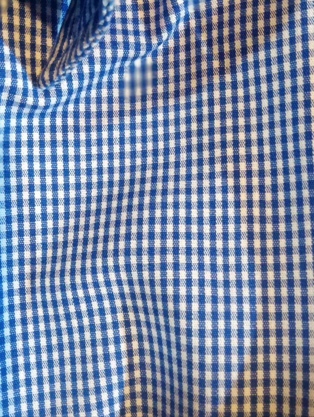 NWT Backpacker Blue Micro Check Button Down Shirt Ladies S - Picture 6 of 8